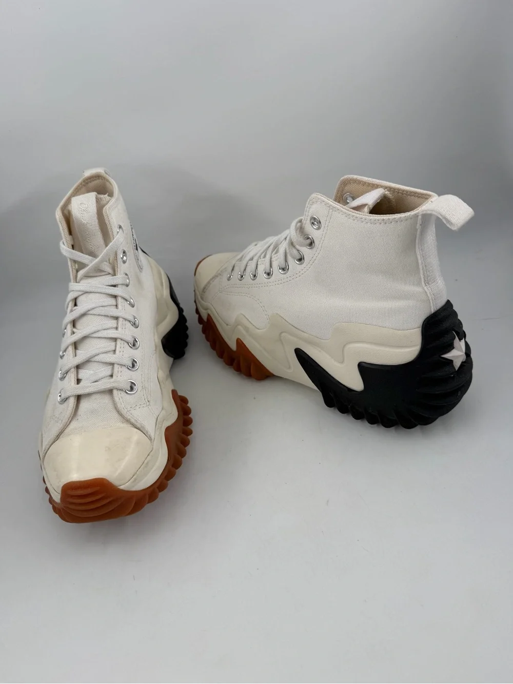 👞 Converse Run Star Motion Hi White canvas Platform Sneakers- M/7 - W/8.5